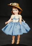 Cissette in Blue Dotted Swiss Dress with Wide Lace Collar, c. 1958 $300/500