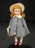 Lissy in Checked Coat and Feather-Stitch Dress, 1957 $300/400