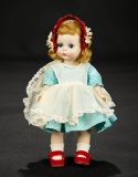 Wendy-Kins in Polka Dot Dress and Pinafore, c. 1957 $300/400