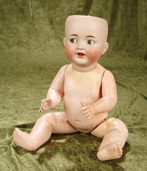 18" German bisque K*R 126 character baby with flirty eyes and excellent bisque.