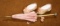 French Wooden-Handled Parasol and Rose Silk Slippers for Early Bebe Jumeau 400/500