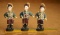 Trio of Little German Bisque Dolls in Parade Costumes 800/1000