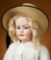 Grand German Bisque Child, 1279, by Simon and Halbig with Lovely Pique Costume 1200/1500