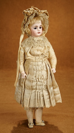 German Bisque Lady with Wonderful Original Presentation Costume 1100/1500