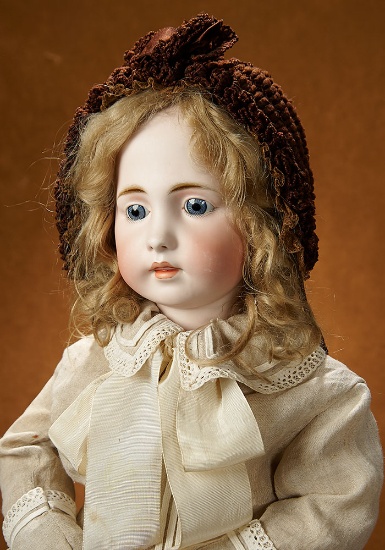 Rare Gentle-Faced Early German Closed Mouth Child Doll 1200/1500