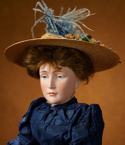 German Bisque Art Character Lady, Model 152, Rosa Luxemburg, Simon and Halbig 14,000/18,000