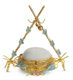 Rare French Needlework Necessaire in the Form of a Bird's Nest 1200/1400