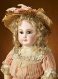 Beautiful French Bisque Brown-Eyed Bebe by Schmitt et Fils with Original Signed Body 7500/9500