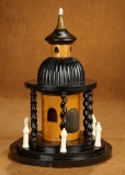 Elaborate and Whimsical Carved Wooden Gazebo as Sewing Cabinet 400/600
