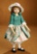 American Felt Artist Doll by Maggie Iacono in Green Felt Dress 600/800