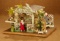 German Miniature Summer Gazebo by Gottschalk, Furnishings and Flowers, Bisque Dolls 800/1100