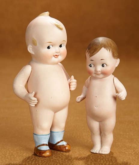 Two German All-Bisque Googly Dolls 400/500