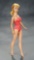 Blonde Barbie #4 with Topknot Ponytail in Coral Swimsuit by Mattel, 1964 $100/200