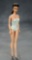 Brunette Barbie with Topknot Ponytail in Rare Swimsuit, Mattel, 1961 $200/300