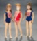 Three Skipper Dolls by Mattel in Original Swimsuits, 1963/1964 $300/500