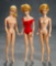 Three Early Barbie Dolls with Pale Pink (White?) Lips $400/500