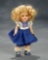 Blonde Haired, Painted Lash Ginny in Navy Blue Organdy $200/300