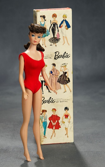 Brunette Ponytail Barbie #6 Model, by Mattel in Original Box, 1962 $200/300