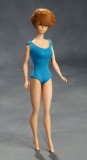 Titian Bubble-Cut Barbie in Rare Tagged Aqua Blue Swimsuit, 1962 $200/300