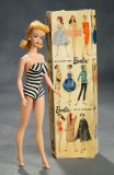 Blonde Ponytail Barbie, Model #4, in Original Box, 1960 $200/300