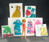 Blonde Twist 'n Turn Francie, Short Flip Curls and Original Swimsuit, Mattel #1170, 1969 $200/300