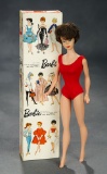 Brunette Bubble-Cut Barbie with Rare White Eye Liner in Original Box by Mattel, 1962 $200/300