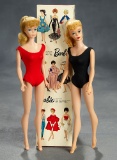Blonde Ponytail Barbies, #5 and #6, by Mattel, 1961/62 $300/400