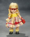 Blonde Braided hair, Painted Lashes Ginny, Applique Scotty Dress $200/300