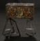 Continental Wooden Chest with Elaborate Carving on Iron Trestles 600/800