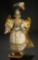 Continental Wax Angel with Gilded Carved Wooden Wings 1100/1300