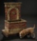 Neapolitan Wooden Miniature Fountain with Dog 400/500