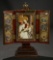 Mahogany Triptych with Elaborate Inlay Marquetry 800/1100
