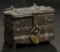 Early Wooden Chest with Thick Handcast Iron Straps and Hinging 600/900