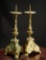 Pair, Early Cast Brass Candle Holders 400/500