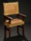 Wooden Framed Arm Chair with Silk Brocade Upholstery 400/500