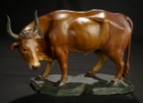 Neapolitan Bull on Wooden Base 1200/1500