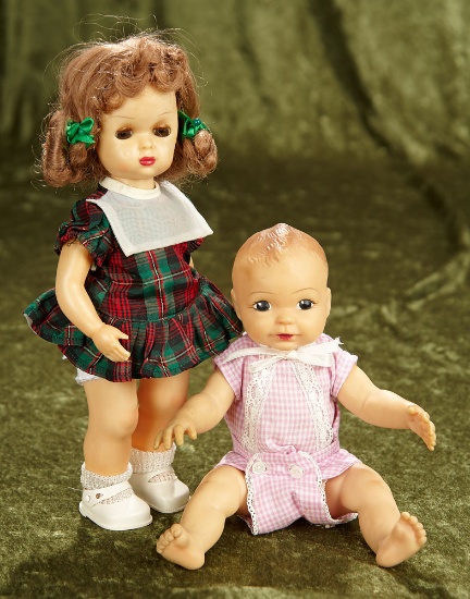 10" Vintage Tiny Terri Lee and a Linda Lee baby doll.