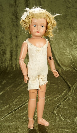 22" Grand size wooden "Miss Dolly" by Schoenhut with good original paint and wig.