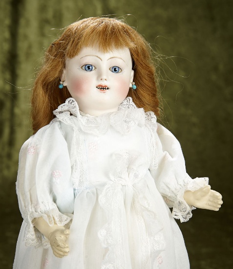 17" French bisque Bebe Gigoteur by Jules Steiner with delicate complexion. $1400/1600