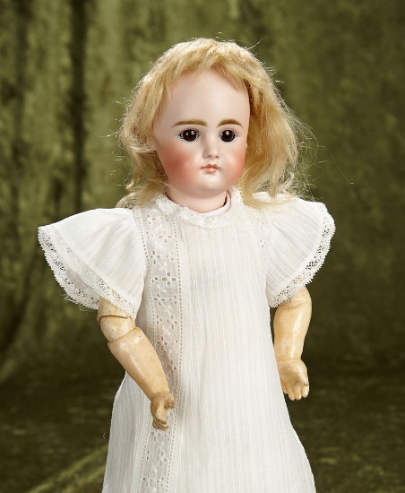 15" German bisque closed mouth doll by Kestner, original body. $1200/1500