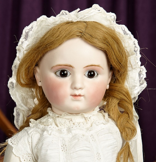 French Bisque Bebe, Series C. by Jules Steiner in Lovely Antique Costume 3800/4300