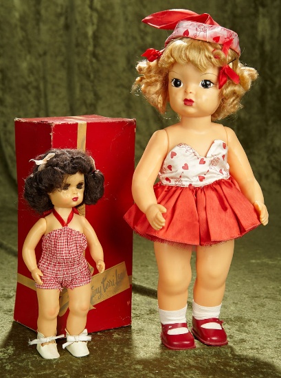 16" Vintage Terri Lee in rare Cupid And Hearts outfit and a 10" Tiny Terri Lee in original box.