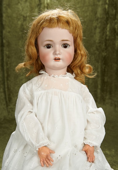 28" German bisque 1258 child by Franz Schmidt with excellent bisque and sleep eyes.