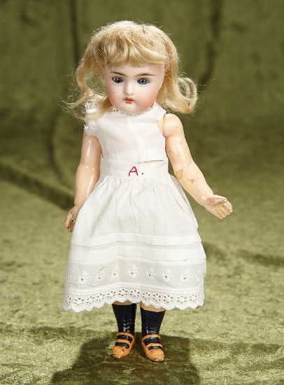9" Petite German bisque child doll, model 192, Kammer and Reinhardt, original wig, body. $400/500