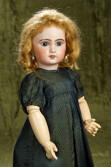 21" French bisque bebe, model 1907, by Jumeau/SFBJ with original signed body. $1200/1500