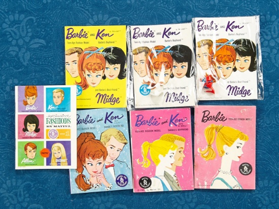 Seven Early Barbie Booklets by Mattel Including Premiere 1959 $200/300