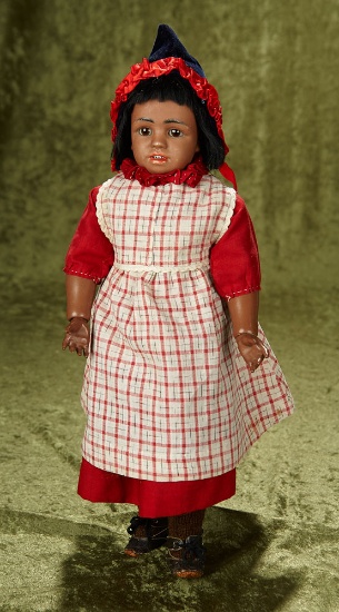 15" German brown complexioned bisque doll, 1358, by Simon and Halbig. $1200/1500