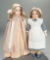 Two German Bisque Dolls in Original Costumes as Shaker Lady and Nurse 400/500