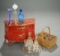 Lot of Various Miniature Glassware and Wooden Chest 300/400