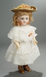 German Bisque Closed Mouth Child by Kestner with Lovely Antique Costume 1100/1300